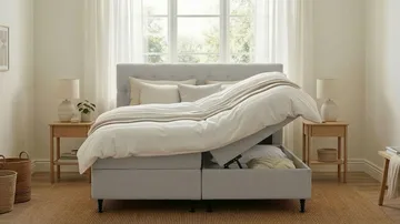 HVILA Plus Komplett Sängpaket med Förvaring 180x200 cm - Grå - Products - Möbler - Säng - Säng med förvaring