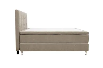 HVILA Premium Komplett Sängpaket 160x200 cm Kontinentalsäng med Sänggavel - Ljusbrun Tyg - Products - Möbler - Säng - Kontinentalsäng