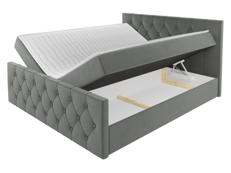 Jitendra Sängpaket Kontinentalsäng 160x200 cm med Förvaring - Grön - Products - Möbler - Säng - Komplett sängpaket