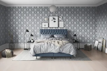 Joluma Kontinentalsäng Medium 140x200 cm - (+Fler val) 140x200 cm Mörkblå - Products - Möbler - Säng - Enkelsäng