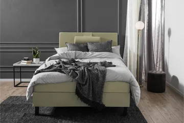 Lucky Komplett Sängpaket 120x200 Memory Slät Sänggavel - Nackkudde Stor Grön - Products - Möbler - Säng - Enkelsäng