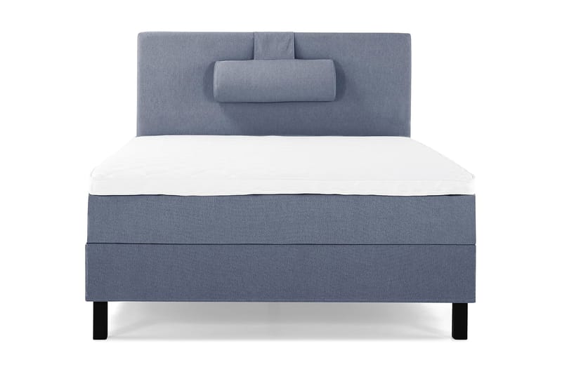 Lucky Komplett Sängpaket 120x200 Skum Slät Sänggavel, Nackkudde Stor Mörkblå