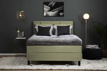 Lucky Komplett Sängpaket 120x200 Polyeter Diamant Sänggavel - Grön - Products - Möbler - Säng - Enkelsäng