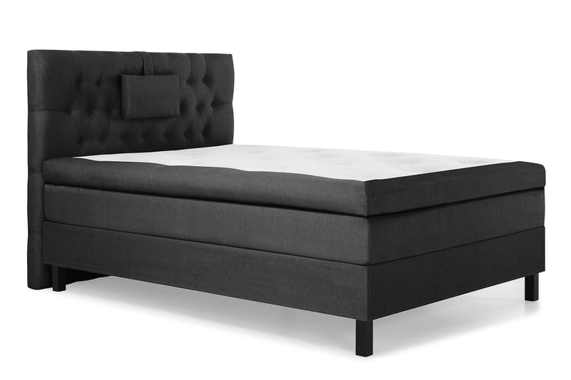 Lucky Komplett Sängpaket 120x200 Polyeter Diamant Sänggavel - Nackkudde Liten Svart/Grå - Products - Möbler - Säng - Enkelsäng