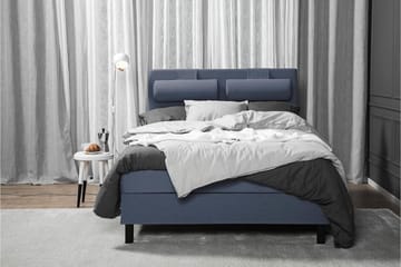 Lucky Komplett Sängpaket 140x200 Memory Slät Sänggavel  N - Nackkudde Liten Mörkblå - Products - Möbler - Säng - Kontinentalsäng