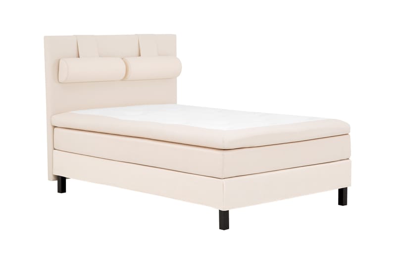 Lucky Komplett Sängpaket 140x200 Memory Slät Sänggavel, Nackkudde Stor Beige