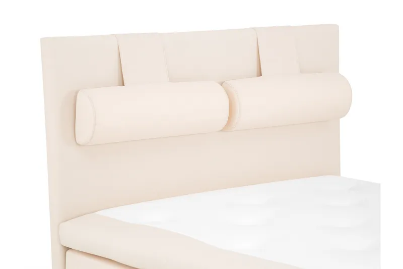 Lucky Komplett Sängpaket 140x200 Memory Slät Sänggavel - Nackkudde Stor Beige - Products - Möbler - Säng - Kontinentalsäng