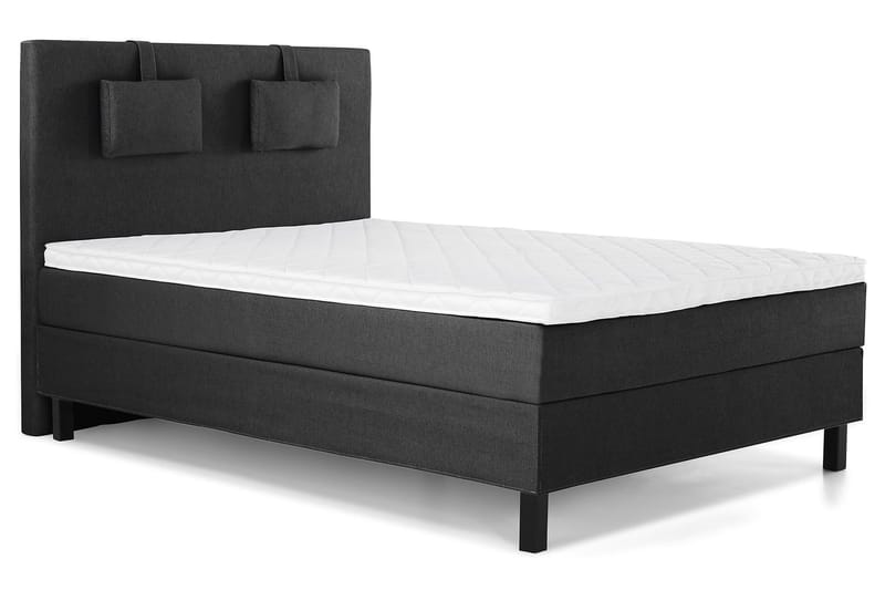 Lucky Komplett Sängpaket 140x200 Skum Slät - Nackkudde Liten Svart/Grå - Products - Möbler - Säng - Kontinentalsäng