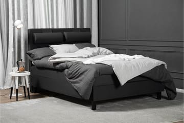 Lucky Komplett Sängpaket 140x200 Skum Slät - Nackkudde Liten Svart/Grå - Products - Möbler - Säng - Kontinentalsäng