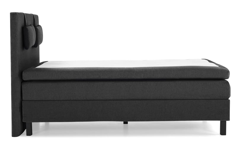 Lucky Komplett Sängpaket 140x200 Polyeter Slät - Nackkudde Liten Svart/Grå - Products - Möbler - Säng - Kontinentalsäng