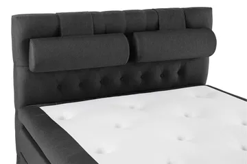 Lucky Komplett Sängpaket 140x200 Polyeter Diamant Sänggavel - Nackkudde Stor Svart/Grå - Products - Möbler - Säng - Kontinentalsäng