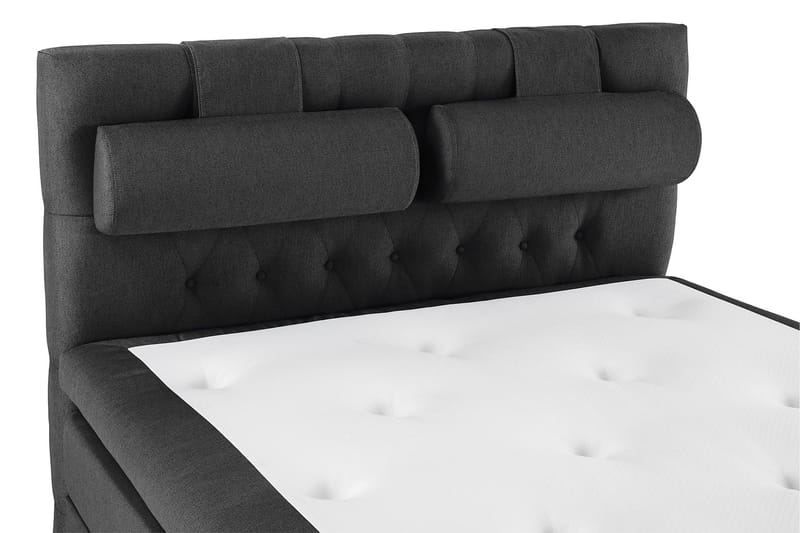 Lucky Komplett Sängpaket 140x200 Polyeter Diamant Sänggavel - Nackkudde Stor Svart/Grå - Products - Möbler - Säng - Kontinentalsäng