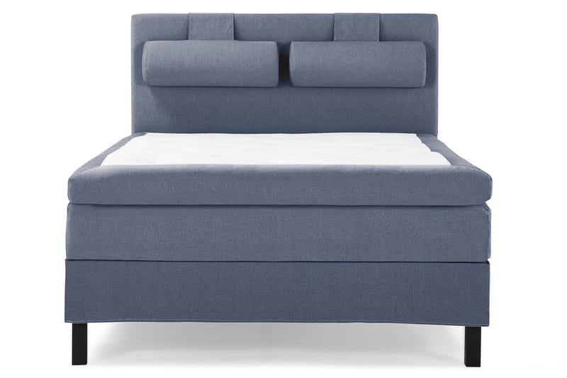 Lucky Komplett Sängpaket 140x200 Polyeter Slät Sänggavel, Nackkudde Stor Mörkblå