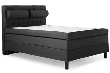 Lucky Komplett Sängpaket 140x200 Polyeter Diamant Sänggavel - Nackkudde Stor Svart/Grå - Products - Möbler - Säng - Kontinentalsäng