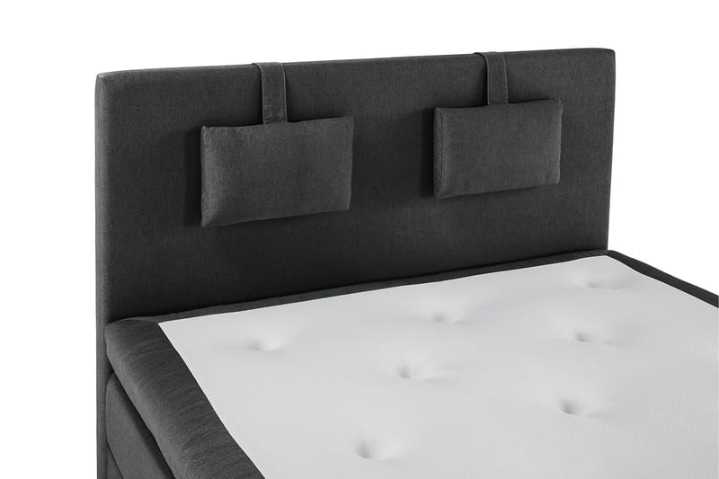 Lucky Komplett Sängpaket 140x200 Polyeter Slät - Nackkudde Liten Svart/Grå - Products - Möbler - Säng - Kontinentalsäng