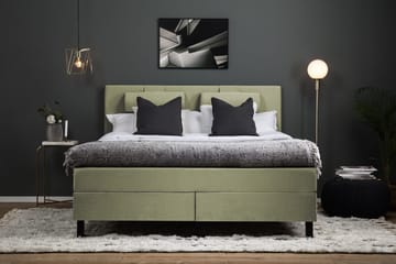 Lucky Komplett Sängpaket 160x200 Skum Slät Sänggavel - Nackkudde Stor Grön - Products - Möbler - Säng - Kontinentalsäng
