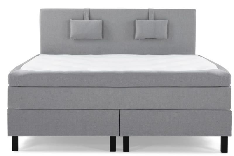 Lucky Komplett Sängpaket 180x200 Memory Slät, Nackkudde Liten Mellangrå