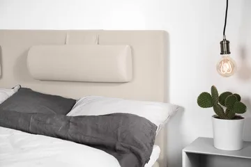 Lucky Komplett Sängpaket 180x200 Memory Slät Sänggavel - Nackkudde Liten Beige - Products - Möbler - Säng - Kontinentalsäng