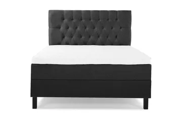 Utan sänggavel - Svart/Grå