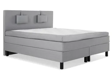 Lucky Kontinentalsäng 150x200Polyeter - Mellangrå - Products - Möbler - Säng - Kontinentalsäng