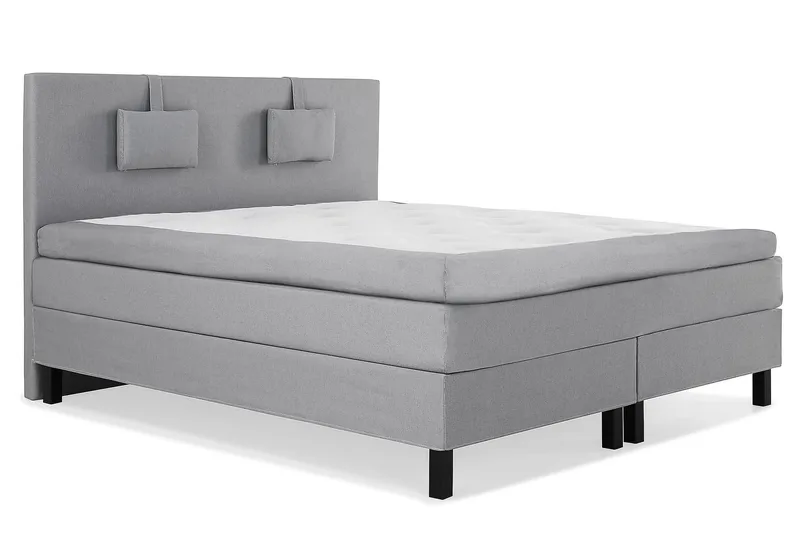 Lucky Kontinentalsäng 150x200Polyeter - Mellangrå - Products - Möbler - Säng - Kontinentalsäng