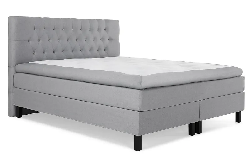 Lucky Kontinentalsäng 160x200Polyeter - Ljusgrå - Products - Möbler - Säng - Kontinentalsäng