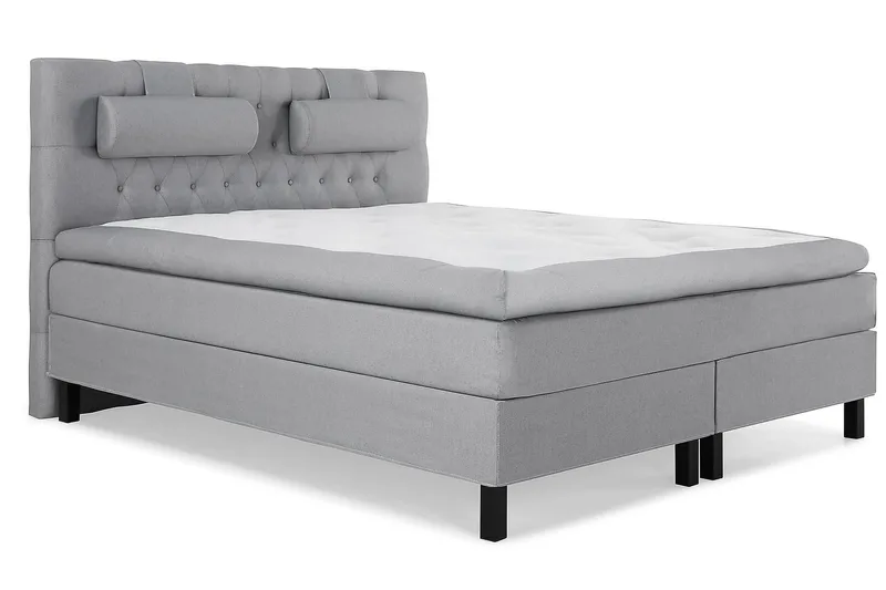 Lucky Kontinentalsäng 160x200Polyeter - Ljusgrå - Products - Möbler - Säng - Kontinentalsäng