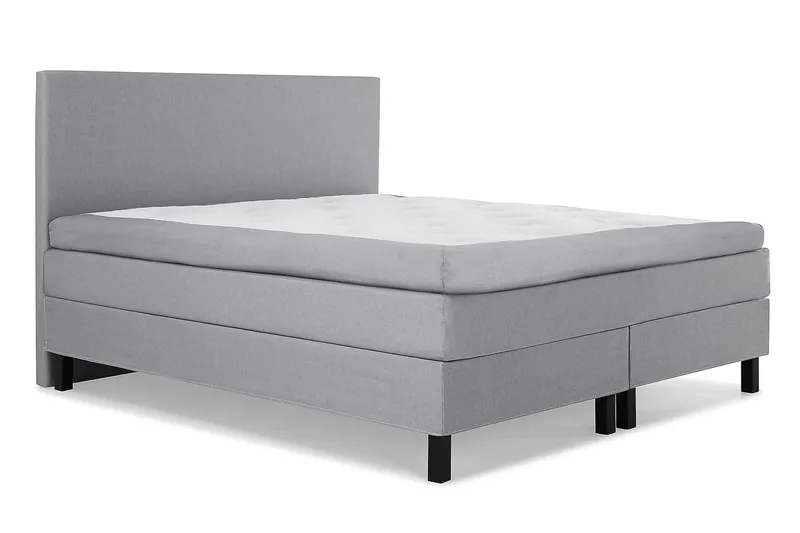 Lucky Kontinentalsäng 160x200Polyeter - Ljusgrå - Products - Möbler - Säng - Kontinentalsäng