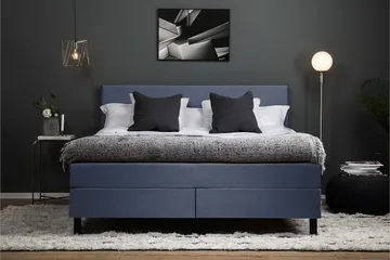 Lucky Kontinentalsäng 180x200Polyeter - Mörkblå - Products - Möbler - Säng - Kontinentalsäng