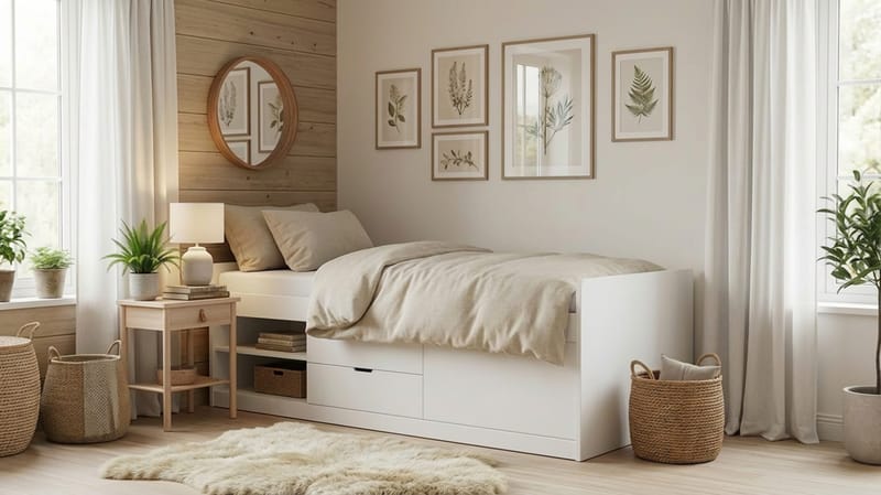 Lundvik Sängram 90x200 cm med förvaring - Products - Möbler - Säng - Sängram & sängstomme