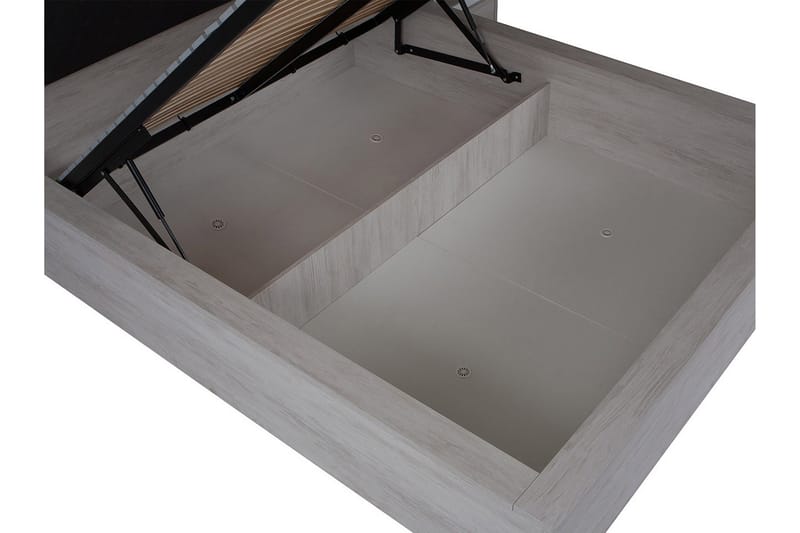 Najera Säng 182x214 cm LED-belysning Ek/Vit LED - Ek/Vit LED - Products - Möbler - Säng - Sängram & sängstomme