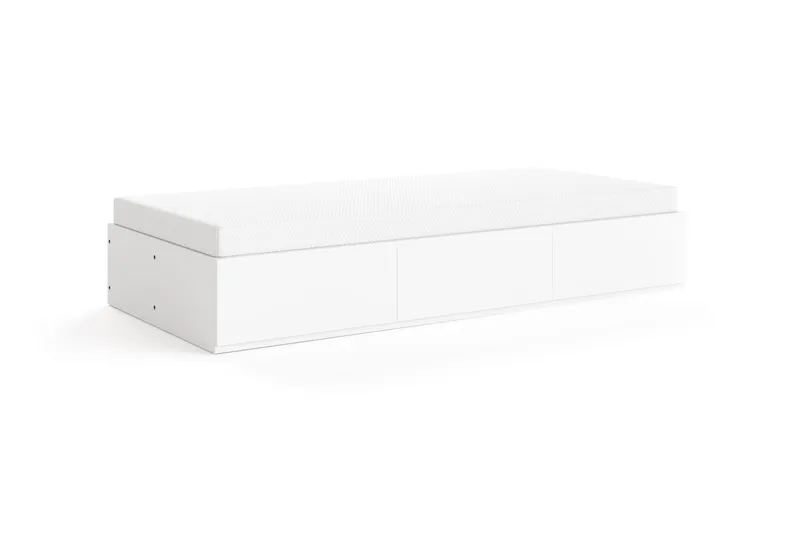 Norrvik Sängram 90x200 cm med förvaring inklusive madrass - Vit - Products - Möbler - Säng - Sängram & sängstomme