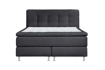 Oslo Lyx Kontinentalsäng 160 knappar loop 20, Svart