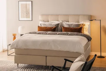 Oslo Lyx Kontinentalsäng 160x200 cm - Beige - Products - Möbler - Säng - Kontinentalsäng