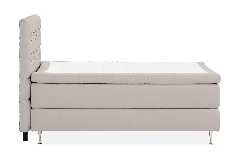 Oslo Lyx Sängpaket Boucle 120x200 Djuphäftad gavel - Grå - Products - Möbler - Säng - Kontinentalsäng