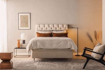 Oslo Lyx Sängpaket Kontinentalsäng 140x200 cm - Ljusbeige - Products - Möbler - Säng - Kontinentalsäng