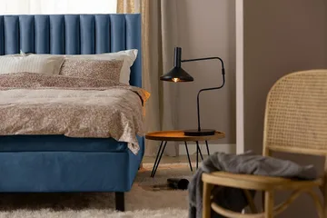 Princess Kontinentalsäng 120x200cm - Mörkblå/Sammet - Products - Möbler - Säng - Enkelsäng