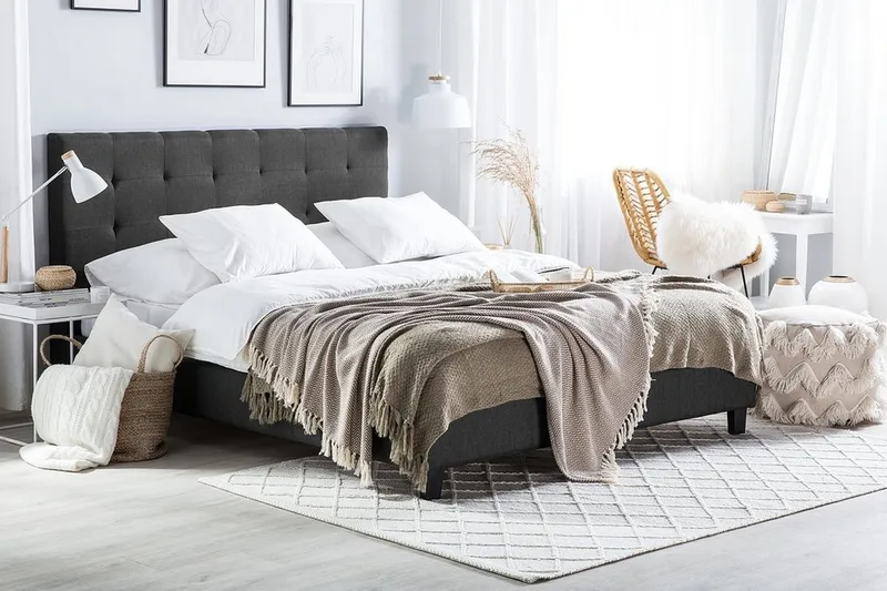 Rochelle Dubbelsäng 160200 cm  Grå - Grå - Products - Möbler - Säng - Dubbelsäng