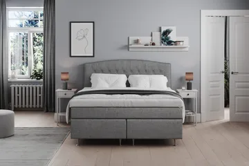 Belda Sänggavel 180 cm Svängd - Grå - Products - Möbler - Säng - Sängtillbehör & sänggavel - Sänggavel