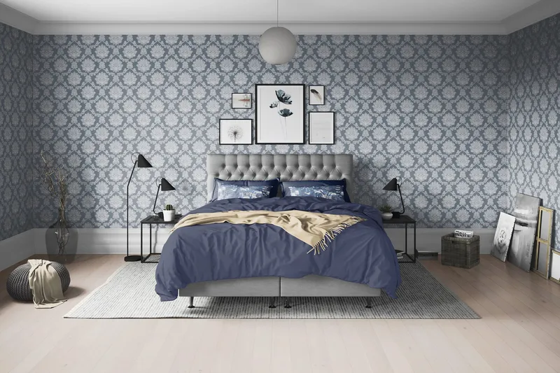 Joluma Sänggavel 105 Knappar - Grå - Products - Möbler - Säng - Sängtillbehör & sänggavel - Sänggavel