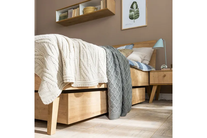 Nature Sänglåda Natur/Vit - VOX - Products - Möbler - Säng - Sängtillbehör & sänggavel - Sängförvaring