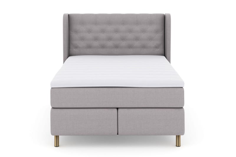 Select No 3 Komplett Sängpaket 140x200 Fast/Medium, Ljusgrå/Koppar