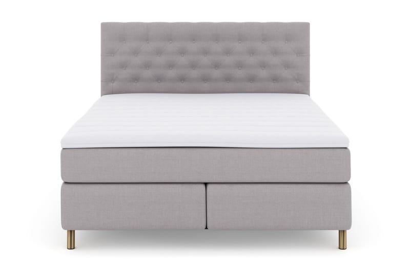 Select No 3 Komplett Sängpaket 210x210 Fast, Ljusgrå/Koppar