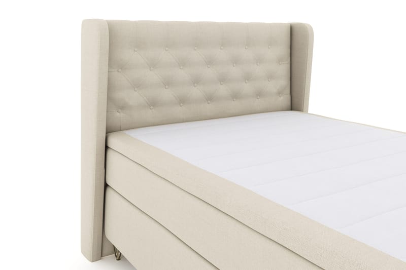 Select No 4 Komplett Sängpaket 140x200 Fast - Beige/Metall V-form - Products - Möbler - Säng - Kontinentalsäng