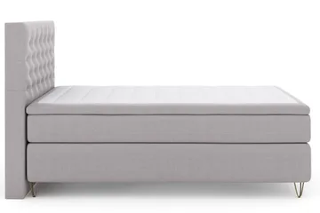 Select No 4 Komplett Sängpaket 140x200 Fast/Medium - Ljusgrå/Metall V-form - Products - Möbler - Säng - Kontinentalsäng