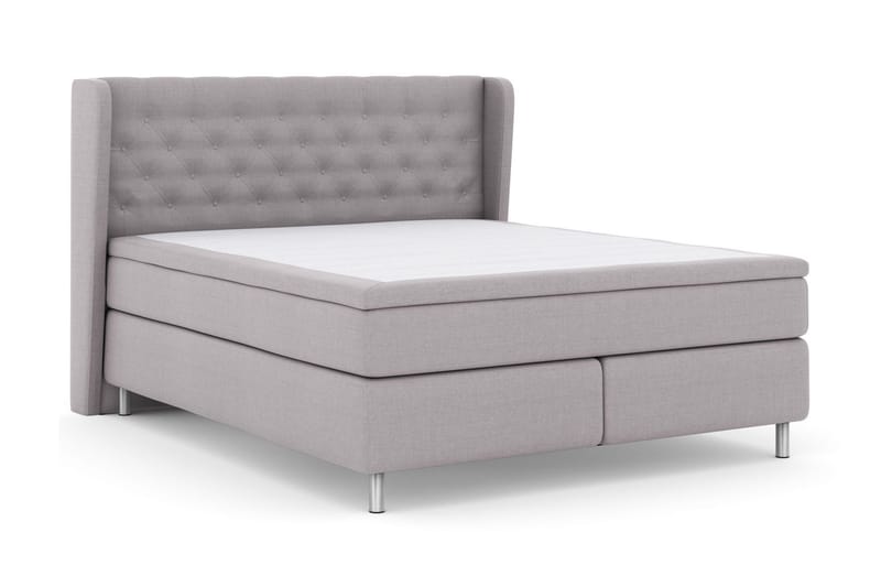 Select No 5 Komplett Sängpaket 180x200 Fast/Medium Latex - Ljusgrå/Metall - Products - Möbler - Säng - Kontinentalsäng