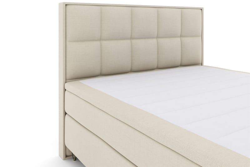 Select No 5 Komplett Sängpaket 180x200 Medium Latex - Beige/Metall V-form - Products - Möbler - Säng - Kontinentalsäng