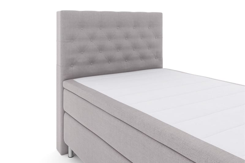 Select No 5 Kontinentalsäng 120x200 Fast Watergel - Ljusgrå/Metall - Products - Möbler - Säng - Enkelsäng