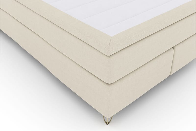 Select No 5 Kontinentalsäng 160x200 Fast/Medium Latex - Beige/Metall V-Form - Products - Möbler - Säng - Kontinentalsäng