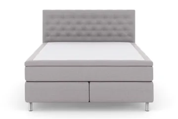 Select No 6 Kontinentalsäng 210x210 F/M Memory/Pocket - Ljusgrå/Metall - Products - Möbler - Säng - Kontinentalsäng